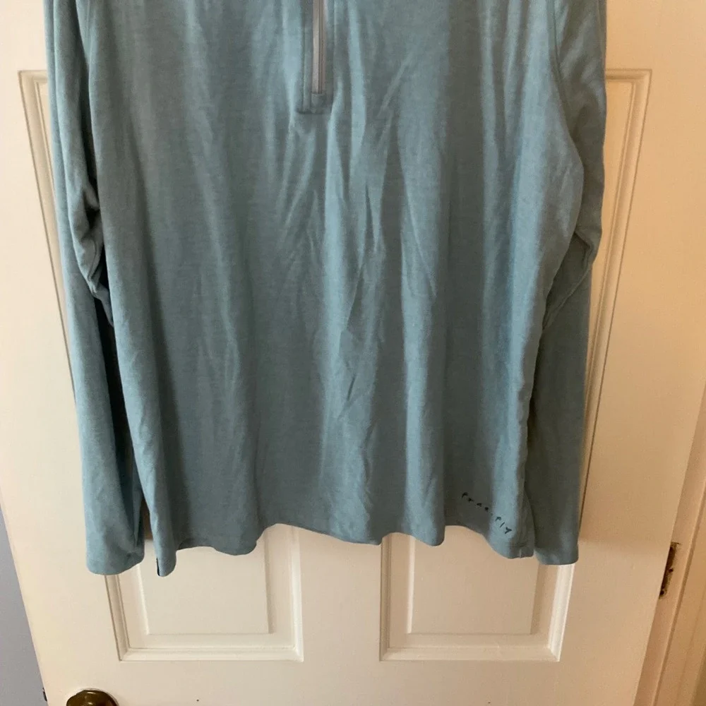 Free Fly Bamboo Performance Quarter Zip Pullover Mens XL Blue Athleisure Active